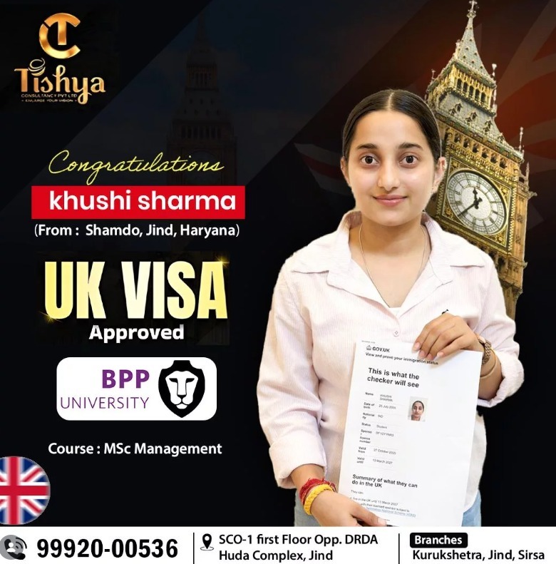 Khushi Sharma - UK Visa Approved (BPP University)